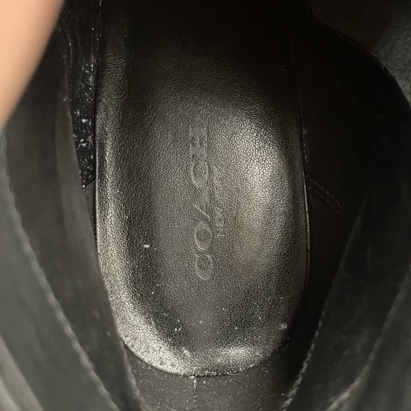 COACH Holiday Soft Shine Calf STUDS Black Leather Ankle Bootie ~ Women’s 8.5 - Picture 7 of 13